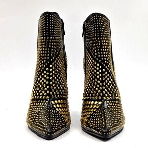 Jeffery Campbell Studd Black Patent Leather Booties